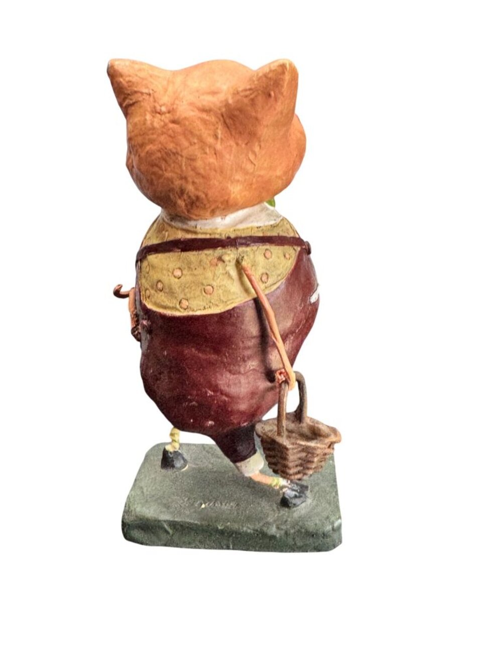 Lori Mitchell Three Little Pigs Figure Folk Art Resin Paper Pulp 6 1/4" Repair - Picture 7 of 7